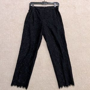 J. Crew black lace pants